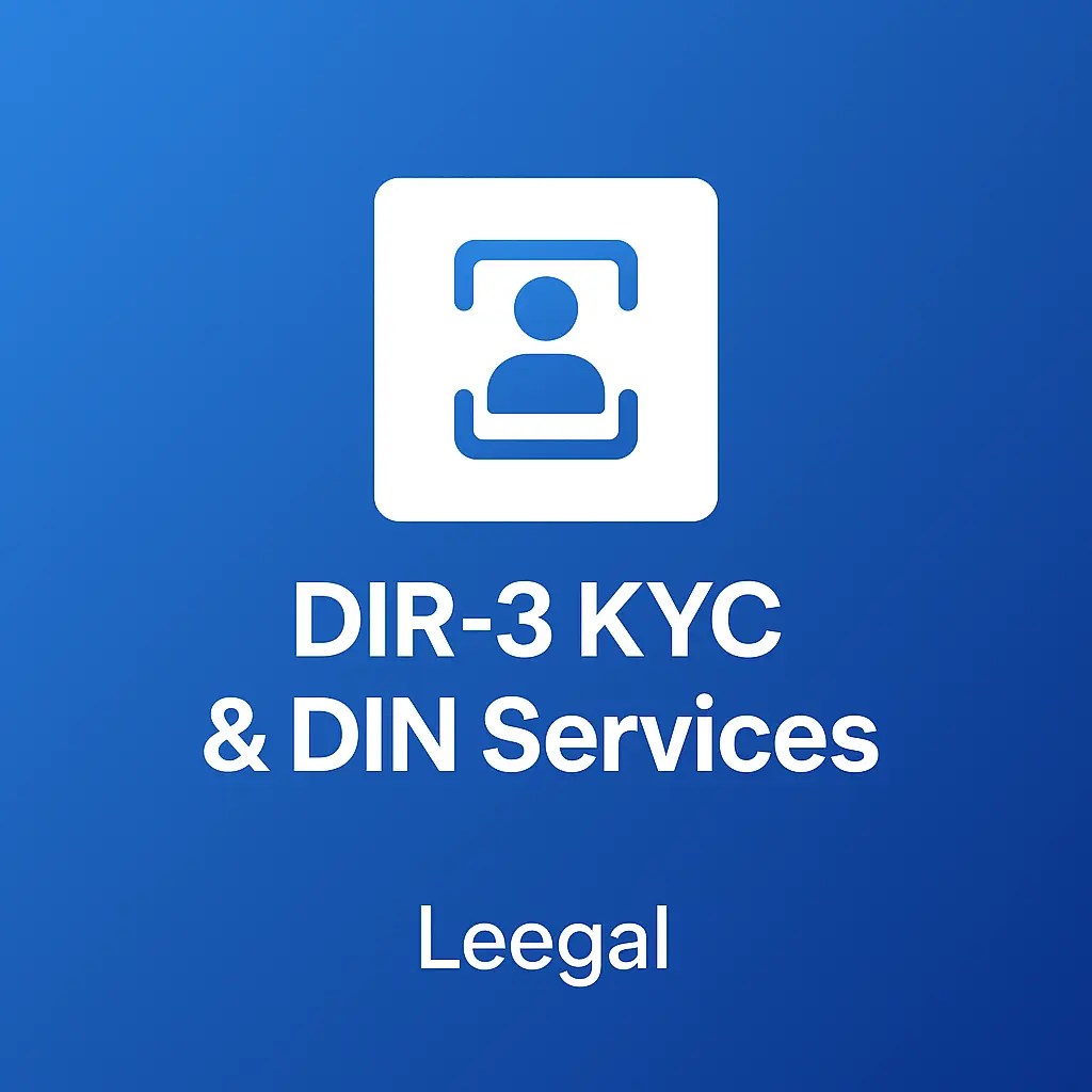 [LGL-MCA/ROC-0013] DIR-3 KYC & DIN Services