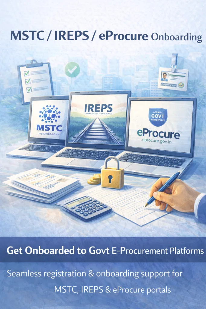 [LGL-GOVERNMENT-0033] MSTC/IREPS/eProcure Onboarding