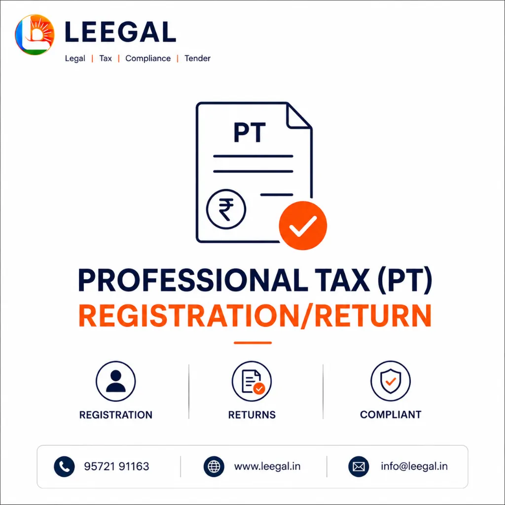 [LGL-REGISTRATIONS-0046] Professional Tax (PT) Registration/Return