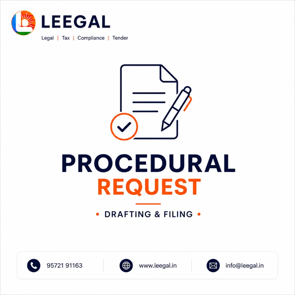 Procedural request - Drafting and Filing